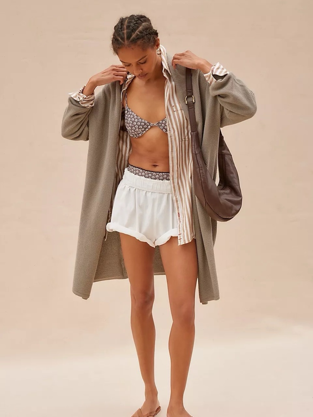 Free People Beach Hailee Convertible Cardigan in Laurel Oak Size M